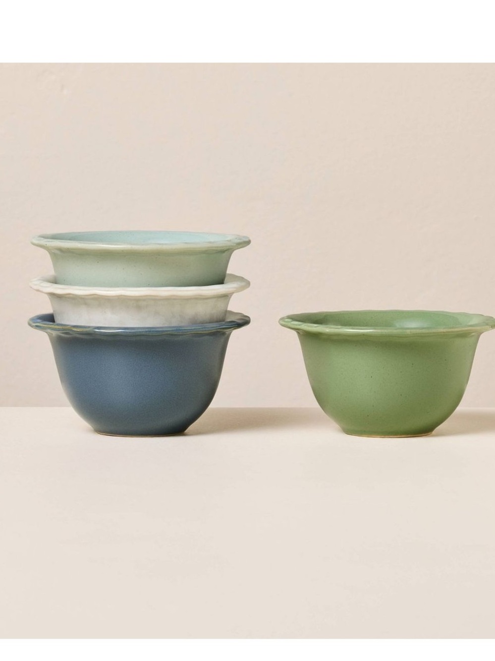 5 fl oz Pinched Edge Mini Bowls - Hearth & Hand™ with Magnolia •Set of 4•